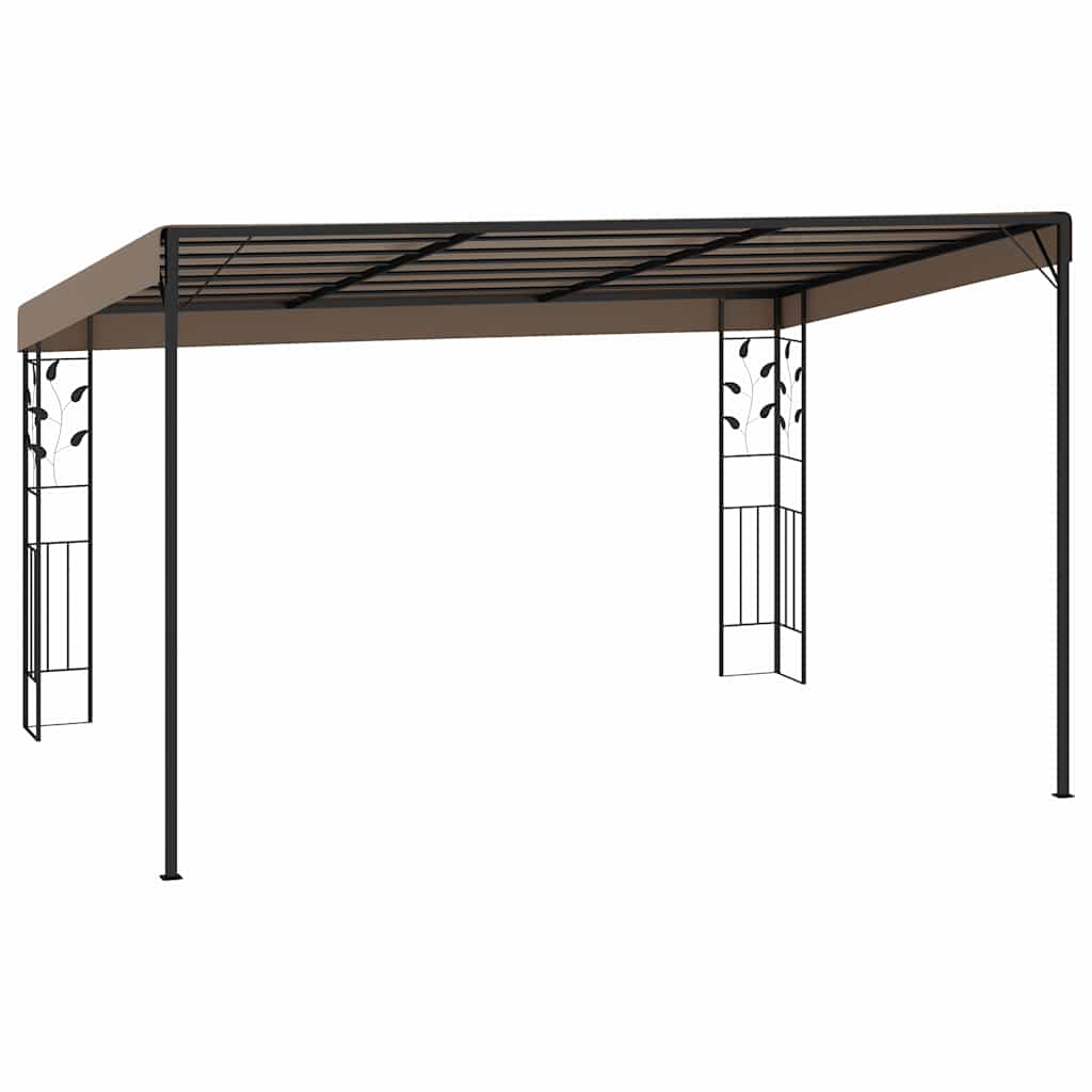 Prie sienos montuojama pavėsinė, taupe spalvos, 4x3x2,5m Prie sienos montuojama pavėsinė, taupe spalvos, 4x3x2,5m - Image 4