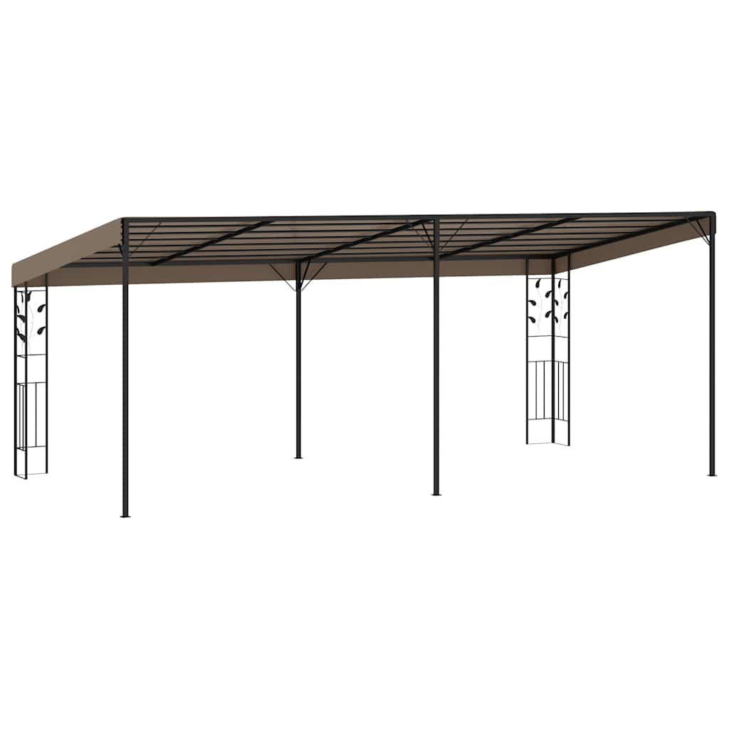 Prie sienos montuojama pavėsinė, taupe spalvos, 6x3x2,5m Prie sienos montuojama pavėsinė, taupe spalvos, 6x3x2,5m - Image 4