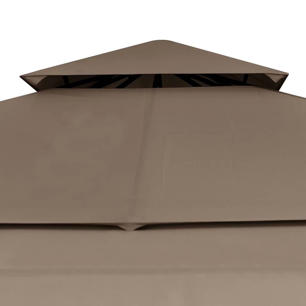 Pavėsinė su dvigubais prailginamais stogais, taupe, 3x3x2,75m Pavėsinė su dvigubais prailginamais stogais, taupe, 3x3x2,75m - Image 5