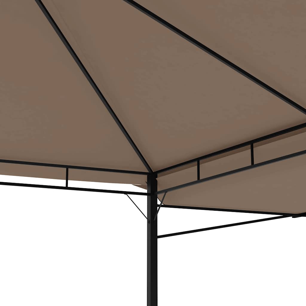 Pavėsinė su dvigubais prailginamais stogais, taupe, 3x3x2,75m Pavėsinė su dvigubais prailginamais stogais, taupe, 3x3x2,75m - Image 7