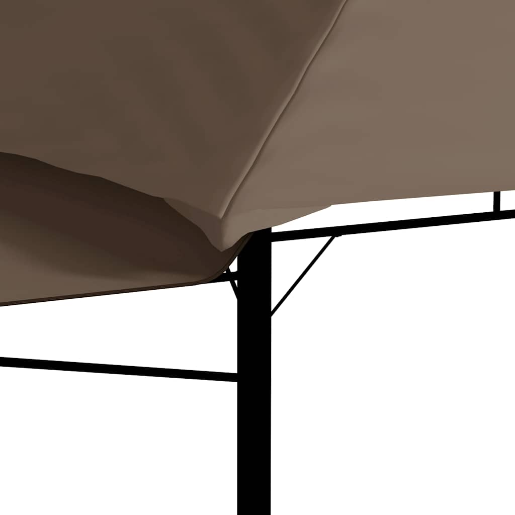 Pavėsinė su dvigubais prailginamais stogais, taupe, 3x3x2,75m Pavėsinė su dvigubais prailginamais stogais, taupe, 3x3x2,75m - Image 8