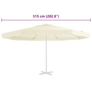 Pakaitinis audinys lauko skėčiui nuo saulės, smėlio, 515cm