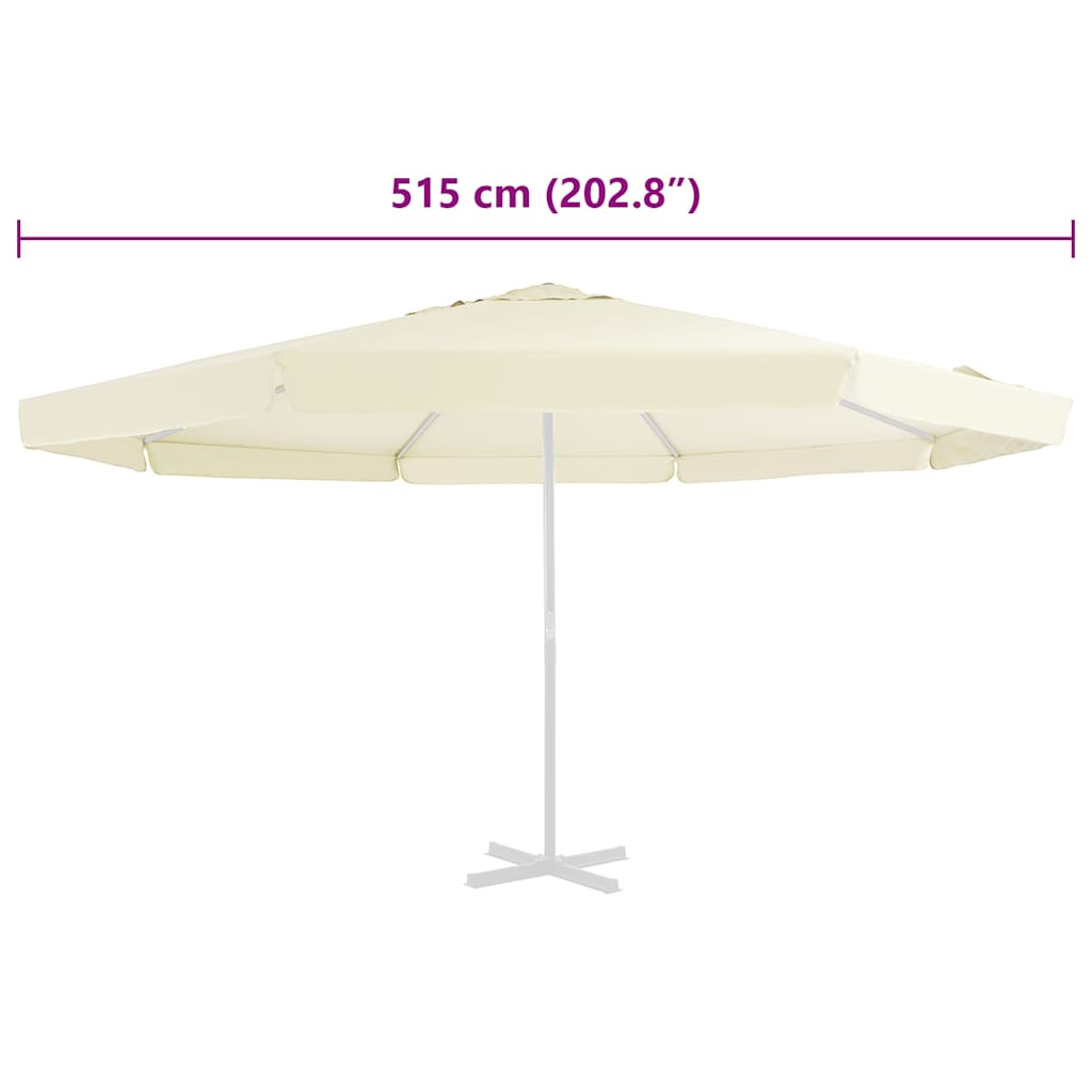 Pakaitinis audinys lauko skėčiui nuo saulės, smėlio, 515cm Pakaitinis audinys lauko skėčiui nuo saulės, smėlio, 515cm