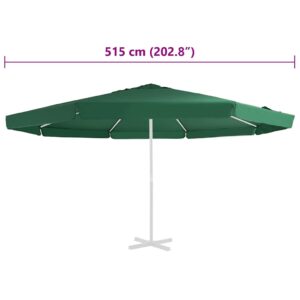 Pakaitinis audinys lauko skėčiui nuo saulės, žalias, 515cm