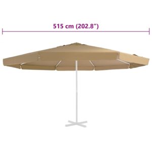 Pakaitinis audinys lauko skėčiui nuo saulės, taupe, 515cm