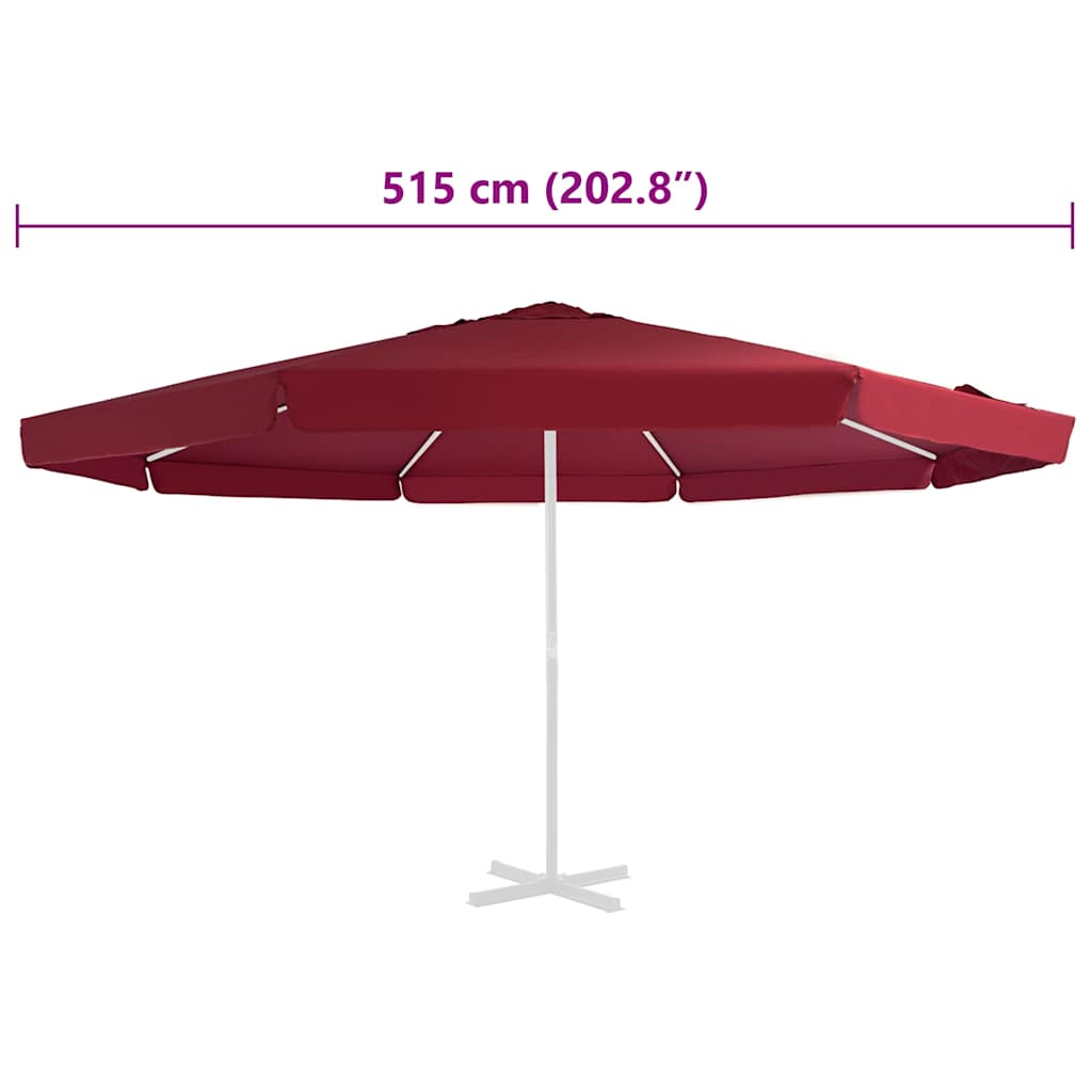 Pakaitinis audinys lauko skėčiui nuo saulės, raudonas, 515cm Pakaitinis audinys lauko skėčiui nuo saulės, raudonas, 515cm