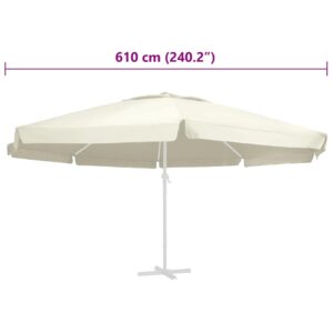 Pakaitinis audinys lauko skėčiui nuo saulės, smėlio, 610cm