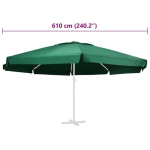 Pakaitinis audinys lauko skėčiui nuo saulės, žalias, 610cm