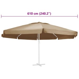 Pakaitinis audinys lauko skėčiui nuo saulės, taupe, 610cm