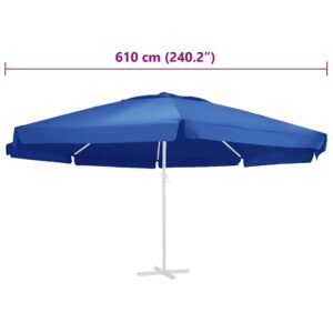 Pakaitinis audinys lauko skėčiui nuo saulės, mėlynas, 610cm