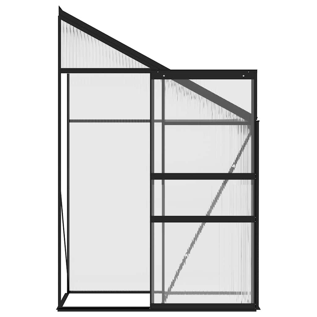 Šiltnamis, antracito spalvos, aliuminis, 1,38m³ Šiltnamis, antracito spalvos, aliuminis, 1,38m³ - Image 5