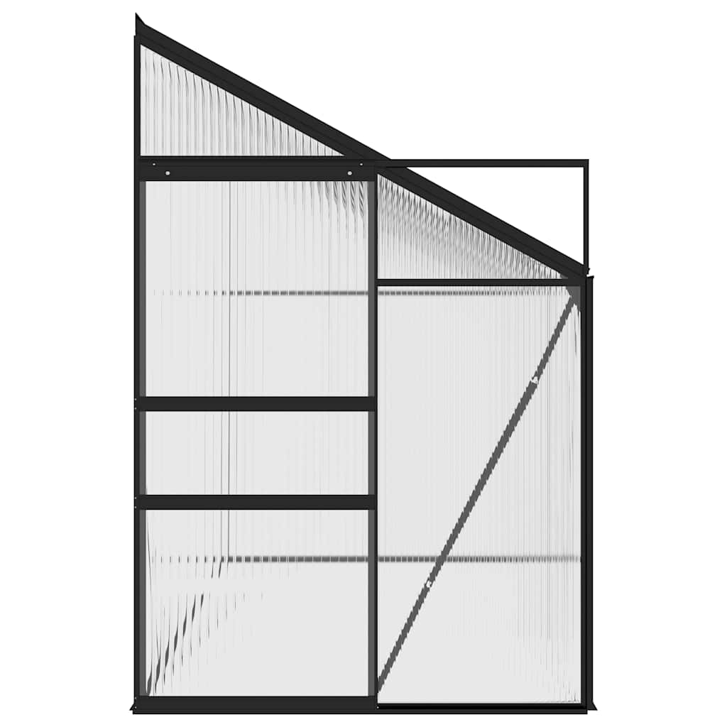 Šiltnamis, antracito spalvos, aliuminis, 7,44m³ Šiltnamis, antracito spalvos, aliuminis, 7,44m³ - Image 4