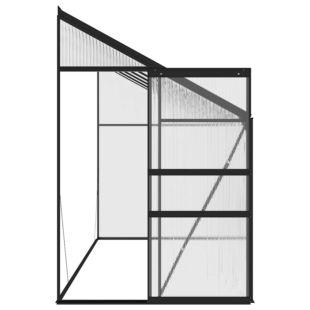 Šiltnamis, antracito spalvos, aliuminis, 7,44m³ Šiltnamis, antracito spalvos, aliuminis, 7,44m³ - Image 5
