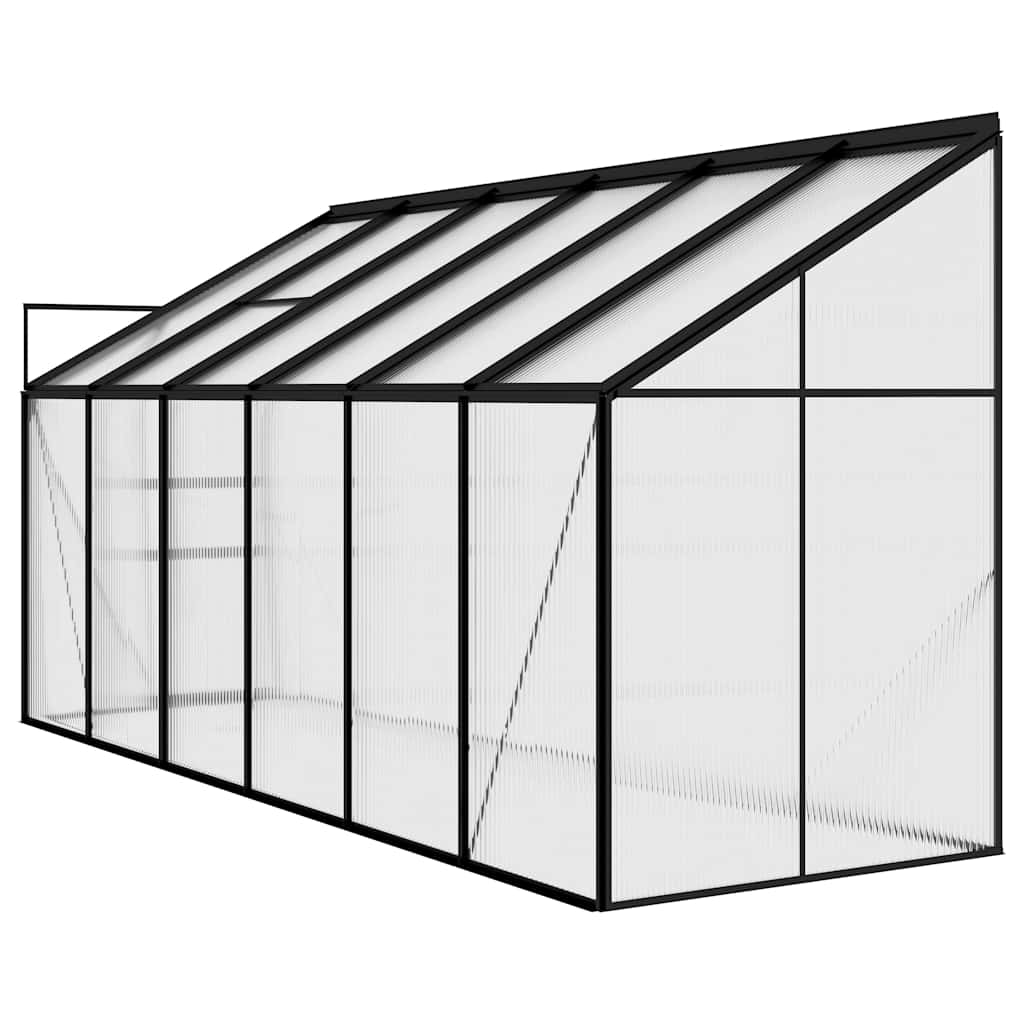 Šiltnamis, antracito spalvos, aliuminis, 7,44m³ Šiltnamis, antracito spalvos, aliuminis, 7,44m³ - Image 7