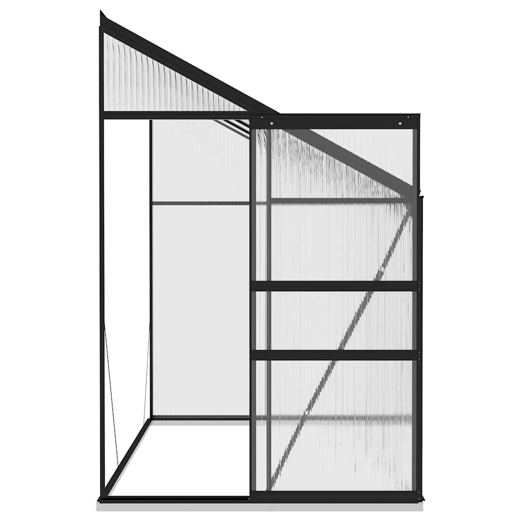 Šiltnamis, antracito spalvos, aliuminis, 5,24m³ Šiltnamis, antracito spalvos, aliuminis, 5,24m³ - Image 5