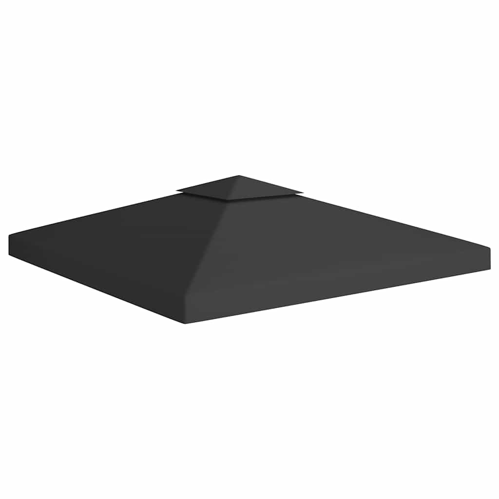Pavėsinės uždangalas, 2 pakopų, juodas, 3x3m, 310 g/m² Pavėsinės uždangalas, 2 pakopų, juodas, 3x3m, 310 g/m² - Image 2