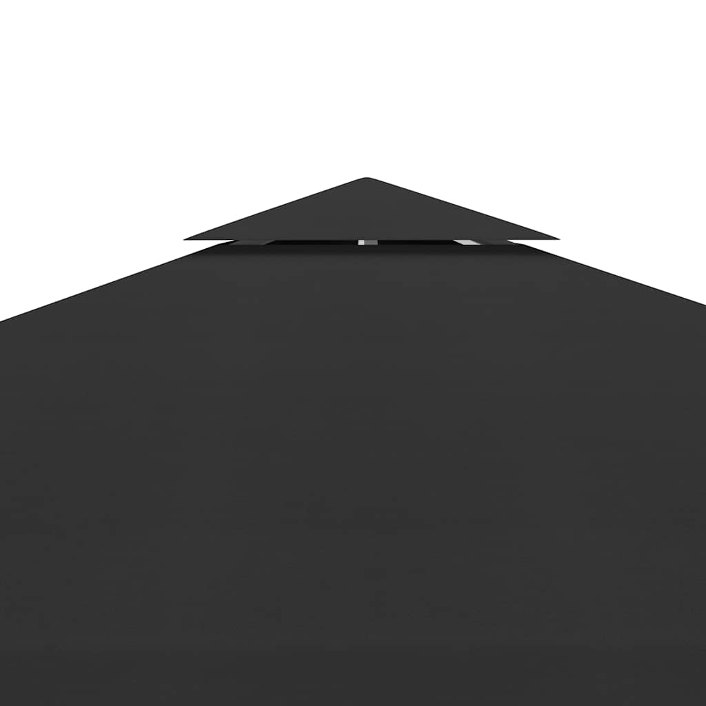 Pavėsinės uždangalas, 2 pakopų, juodas, 3x3m, 310 g/m² Pavėsinės uždangalas, 2 pakopų, juodas, 3x3m, 310 g/m² - Image 4