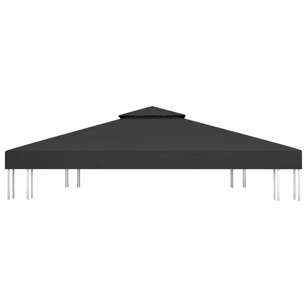 Pavėsinės uždangalas, 2 pakopų, juodas, 4x3m, 310 g/m² Pavėsinės uždangalas, 2 pakopų, juodas, 4x3m, 310 g/m² - Image 3