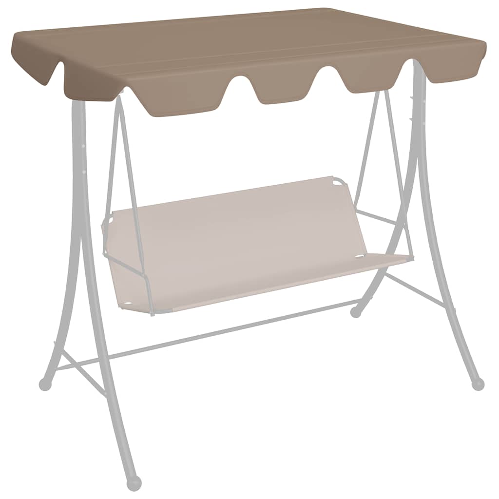 Pakaitinis skliautas sodo sūpynėms, taupe, 188/168×145/110cm Pakaitinis skliautas sodo sūpynėms, taupe, 188/168x145/110cm - Image 2