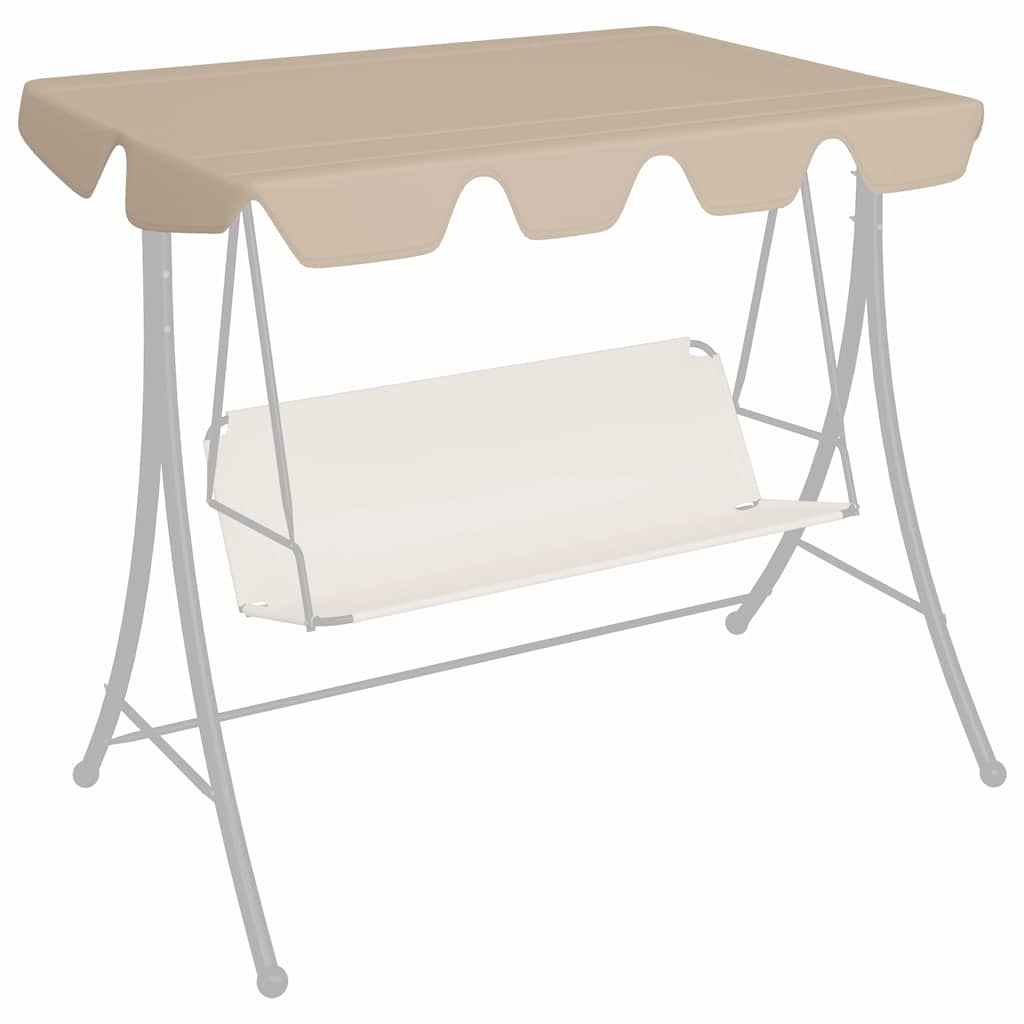 Pakaitinis skliautas sodo sūpynėms, smėlio, 150/130×105/70cm Pakaitinis skliautas sodo sūpynėms, smėlio, 150/130x105/70cm - Image 2