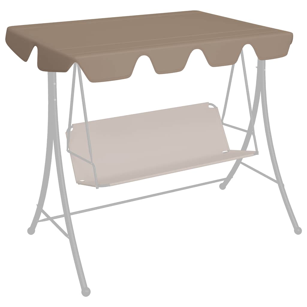 Pakaitinis skliautas sodo sūpynėms, taupe, 150/130×105/70cm Pakaitinis skliautas sodo sūpynėms, taupe, 150/130x105/70cm - Image 2