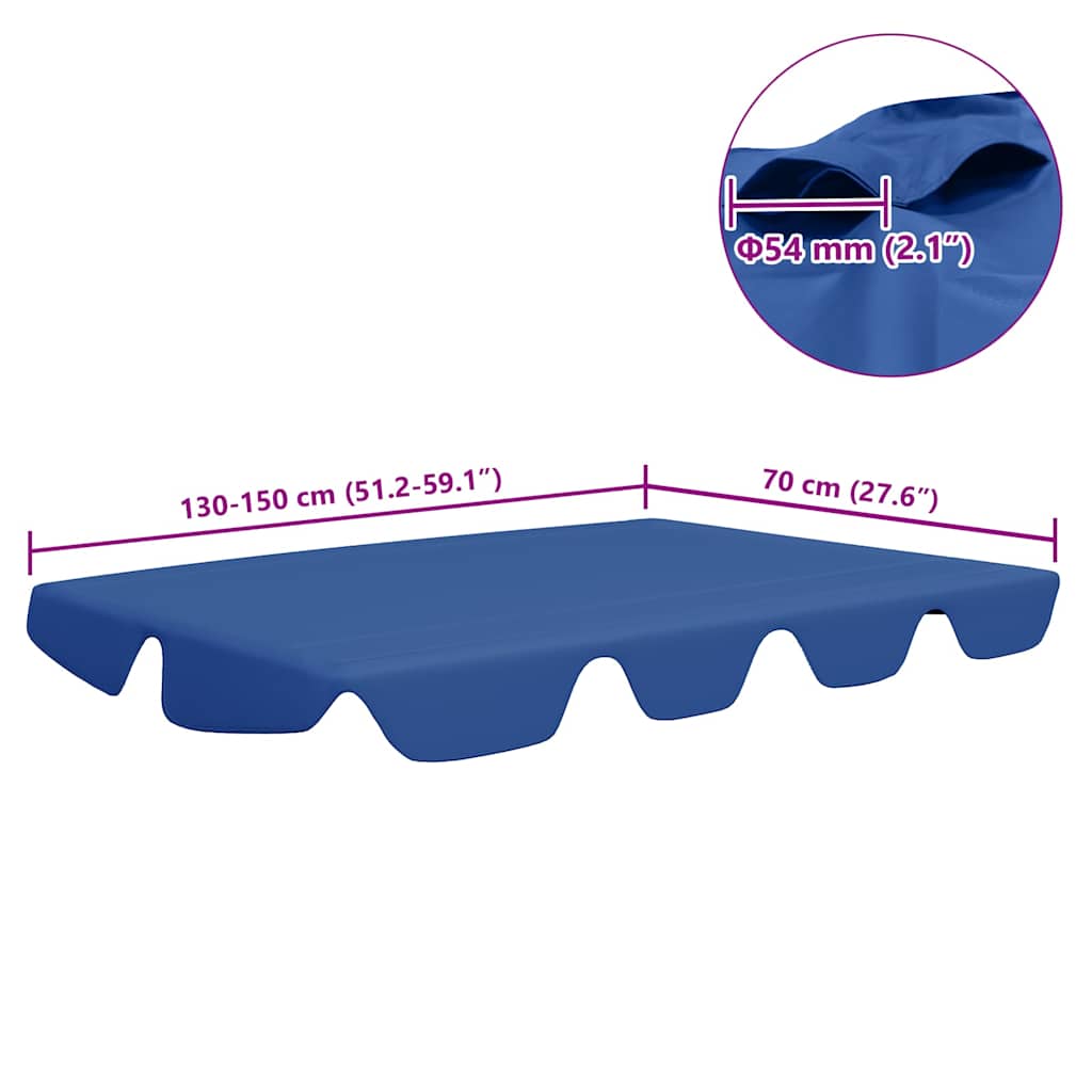 Pakaitinis skliautas sodo sūpynėms, mėlynas, 150/130×105/70cm Pakaitinis skliautas sodo sūpynėms, mėlynas, 150/130x105/70cm - Image 6