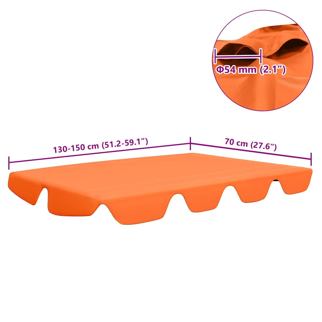 Pakaitinis skliautas sodo sūpynėms, oranžinis, 150/130×105/70cm Pakaitinis skliautas sodo sūpynėms, oranžinis, 150/130x105/70cm - Image 6
