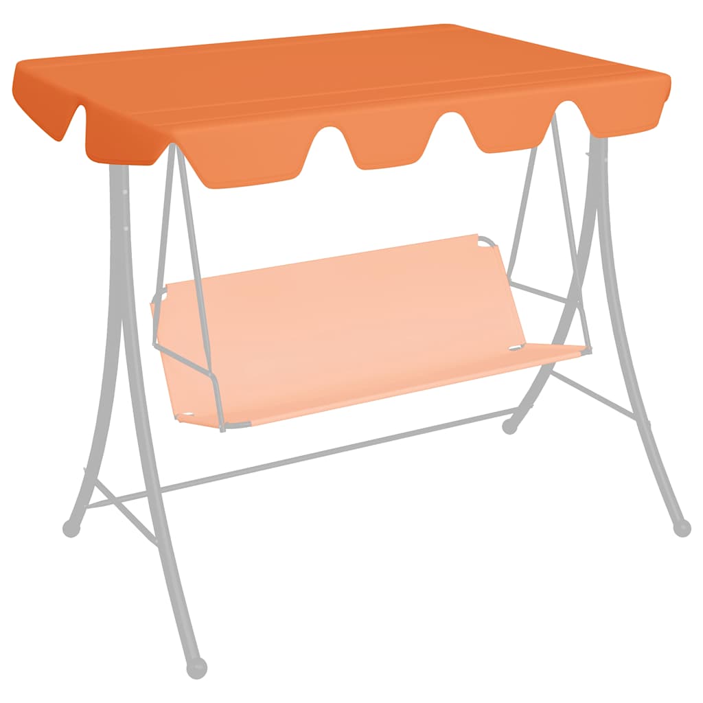 Pakaitinis skliautas sodo sūpynėms, oranžinis, 150/130×105/70cm Pakaitinis skliautas sodo sūpynėms, oranžinis, 150/130x105/70cm - Image 2