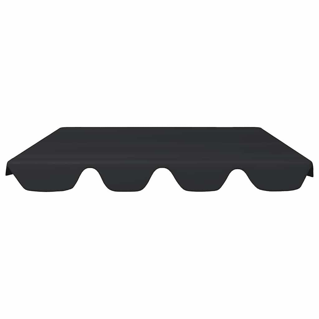 Pakaitinis skliautas sodo sūpynėms, juodas, 150/130×105/70cm Pakaitinis skliautas sodo sūpynėms, juodas, 150/130x105/70cm - Image 3