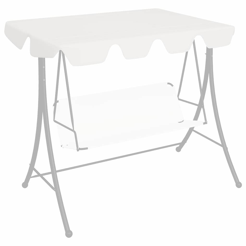 Pakaitinis skliautas sodo sūpynėms, baltas, 150/130×105/70cm Pakaitinis skliautas sodo sūpynėms, baltas, 150/130x105/70cm - Image 2