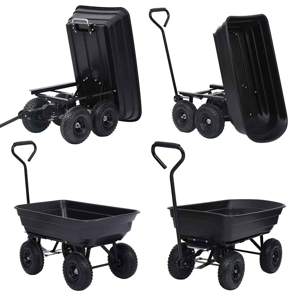 Paverčiamas rankinis sodo vežimėlis, juodos spalvos, 300kg, 75l Paverčiamas rankinis sodo vežimėlis, juodos spalvos, 300kg, 75l - Image 14
