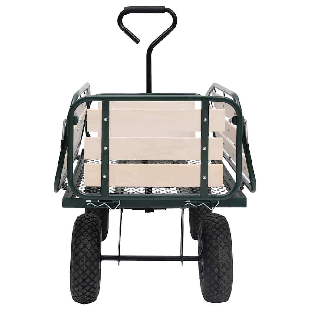 Rankinis sodo vežimėlis, metalas ir mediena, 250kg Rankinis sodo vežimėlis, metalas ir mediena, 250kg - Image 3