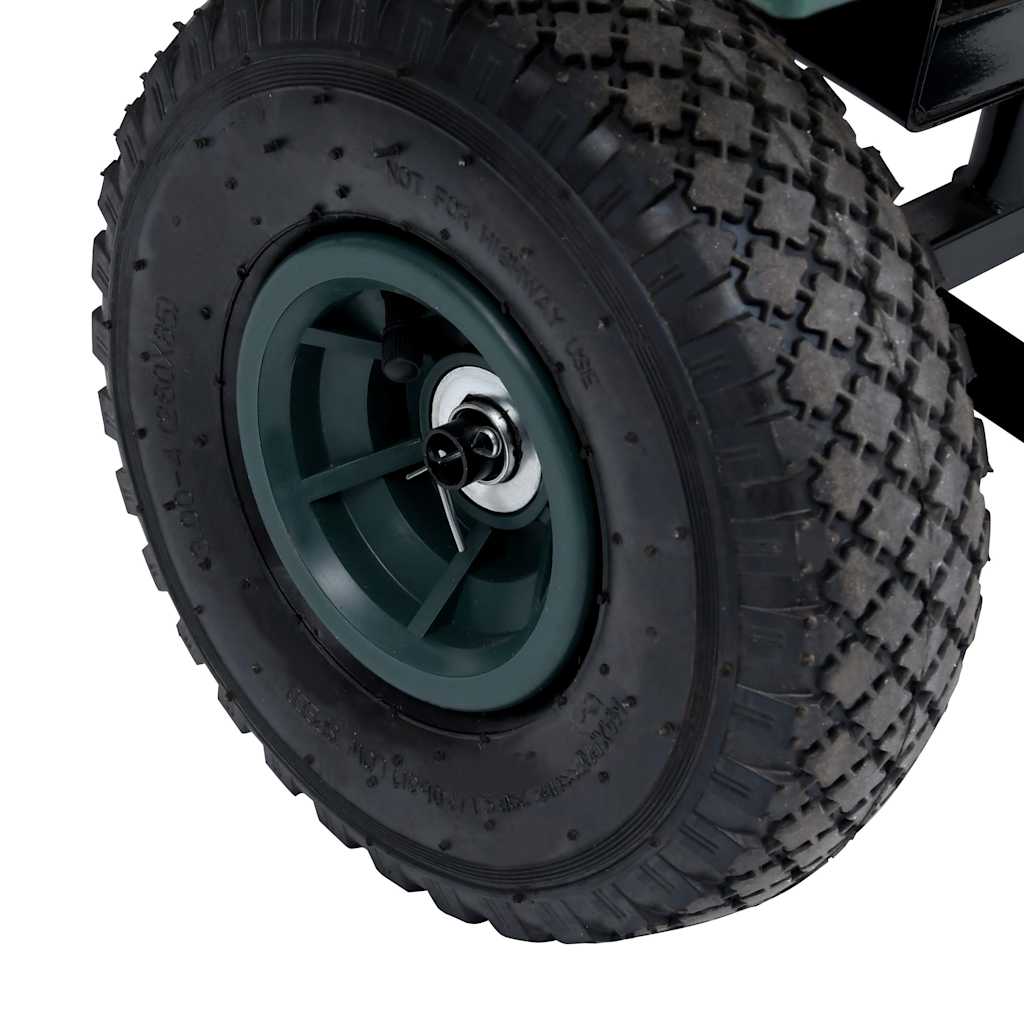 Rankinis sodo vežimėlis, metalas ir mediena, 250kg Rankinis sodo vežimėlis, metalas ir mediena, 250kg - Image 9