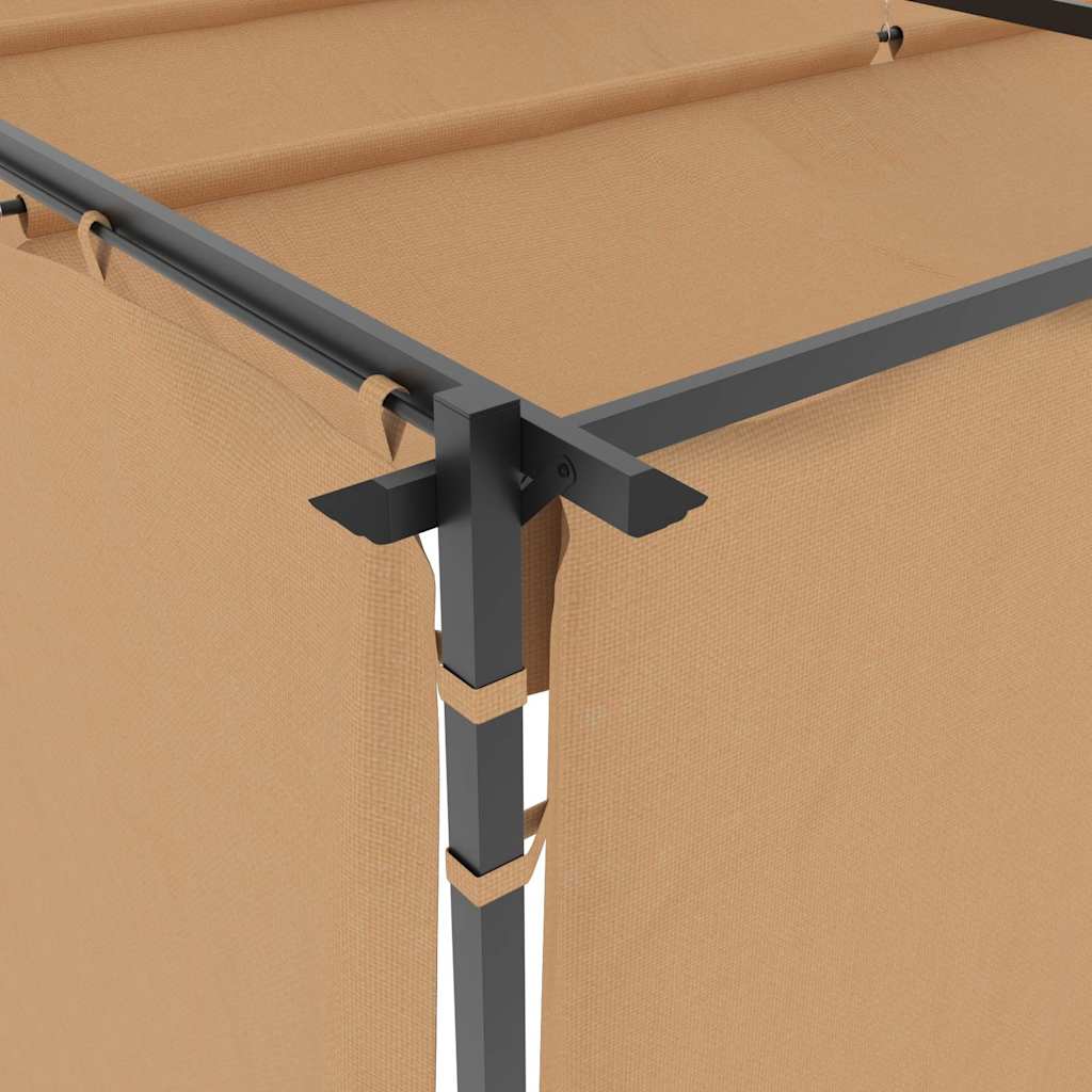 Pavėsinė su užuolaidomis, taupe spalvos, 6x3m, plienas Pavėsinė su užuolaidomis, taupe spalvos, 6x3m, plienas - Image 7