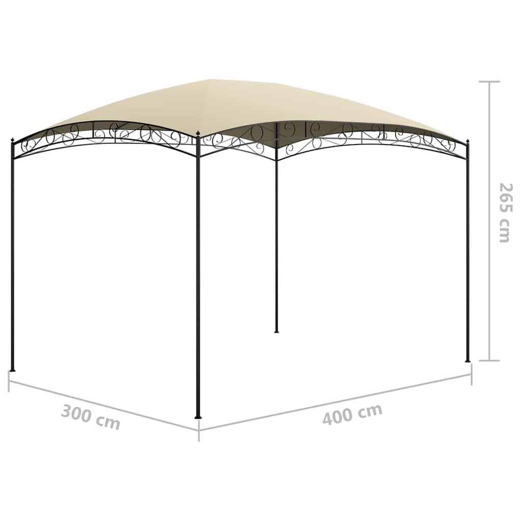 Pavėsinė, kreminės spalvos, 3x4x2,65m, 180 g/m² Pavėsinė, kreminės spalvos, 3x4x2,65m, 180 g/m²