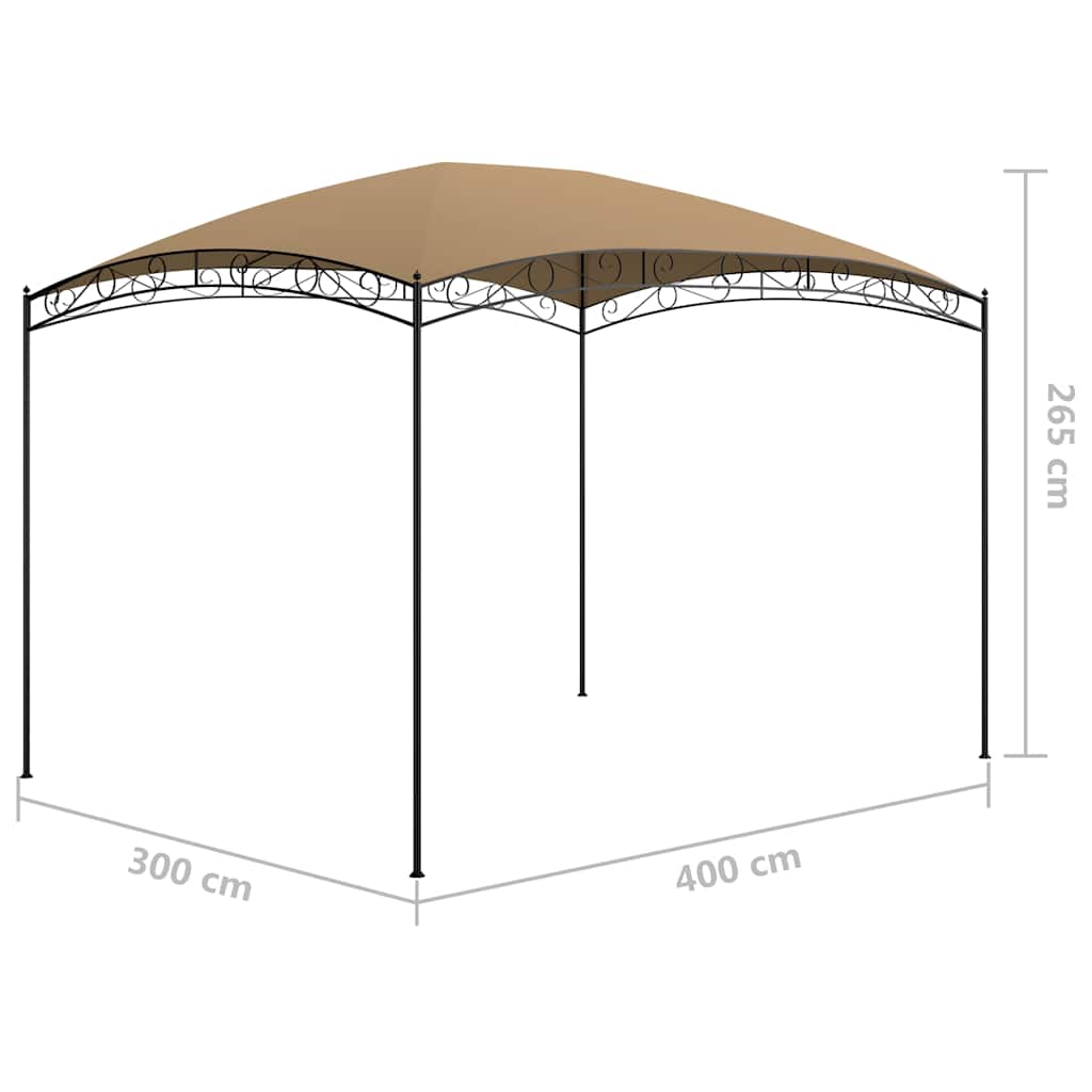 Pavėsinė, taupe spalvos, 3x4x2,65m, 180 g/m² Pavėsinė, taupe spalvos, 3x4x2,65m, 180 g/m²