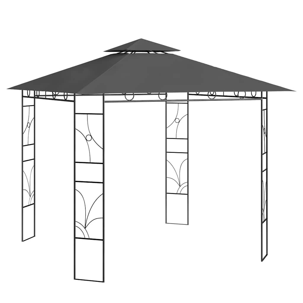 Pavėsinė, antracito spalvos, 3x3x2,7m, 160g/m² Pavėsinė, antracito spalvos, 3x3x2,7m, 160g/m² - Image 2