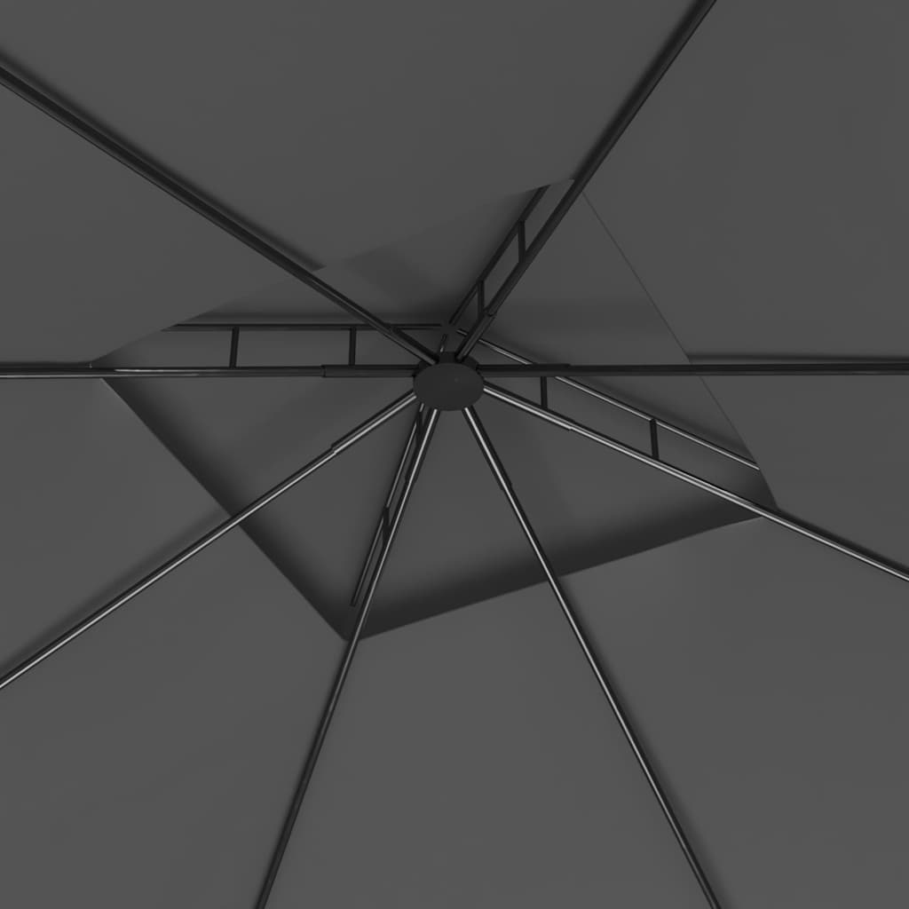 Pavėsinė, antracito spalvos, 3x3x2,7m, 160g/m² Pavėsinė, antracito spalvos, 3x3x2,7m, 160g/m² - Image 4