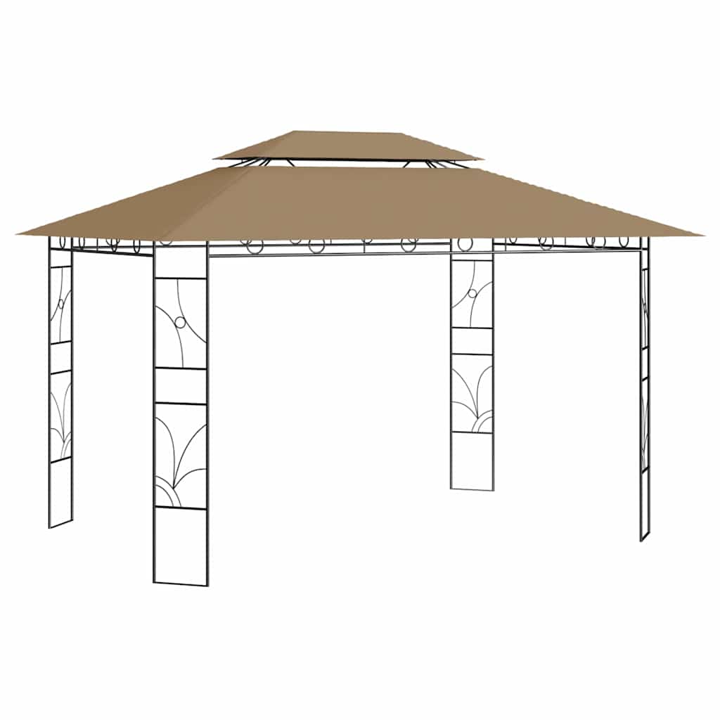 Pavėsinė, taupe spalvos, 4x3x2,7m, 160g/m² Pavėsinė, taupe spalvos, 4x3x2,7m, 160g/m² - Image 2