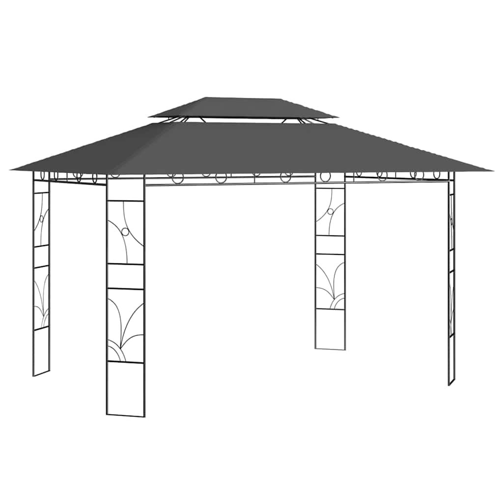 Pavėsinė, antracito spalvos, 4x3x2,7m, 160g/m² Pavėsinė, antracito spalvos, 4x3x2,7m, 160g/m² - Image 2