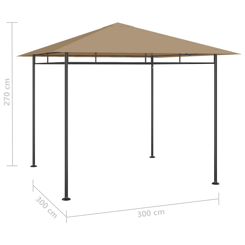 Pavėsinė, taupe spalvos, 3x3x2,7m, 180g/m² Pavėsinė, taupe spalvos, 3x3x2,7m, 180g/m²