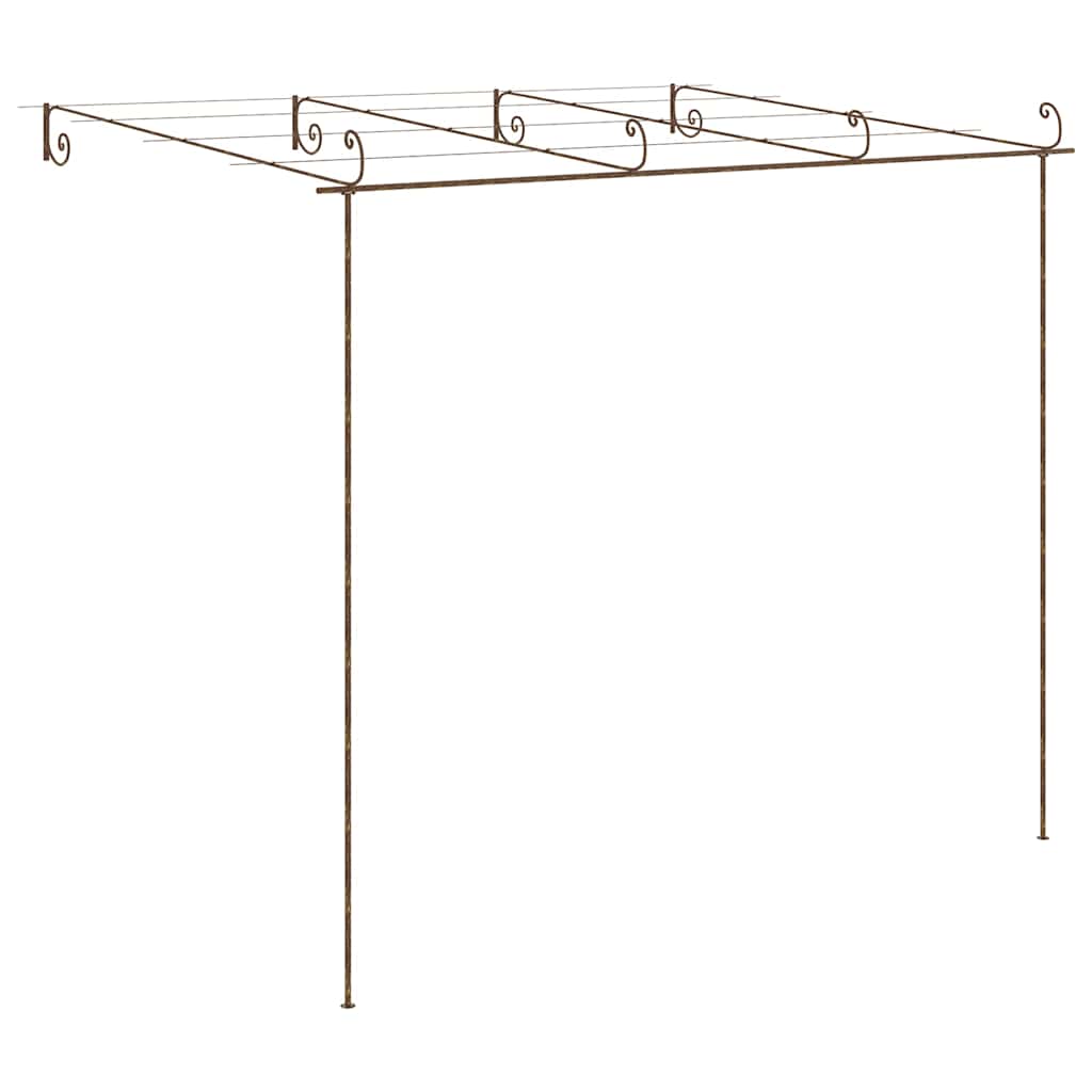 Sodo pergolė, senovinės rudos spalvos, 4x3x2,5m, geležis Sodo pergolė, senovinės rudos spalvos, 4x3x2,5m, geležis - Image 4