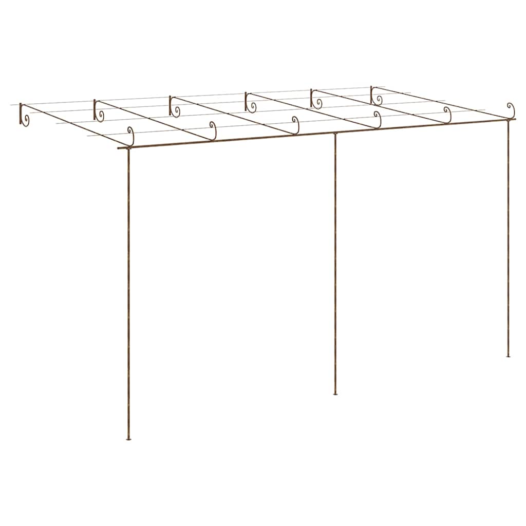 Sodo pergolė, senovinės rudos spalvos, 6x3x2,5m, geležis Sodo pergolė, senovinės rudos spalvos, 6x3x2,5m, geležis - Image 4