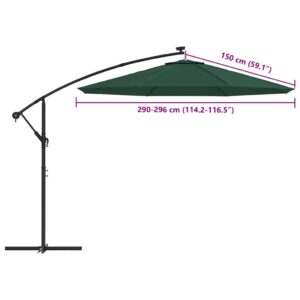 Pakaitinis audinys sodo skėčiui, žalios spalvos, 300cm