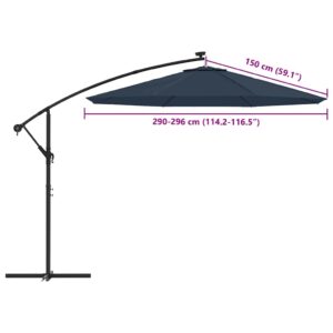 Pakaitinis audinys sodo skėčiui, mėlynos spalvos, 300cm
