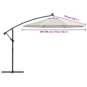Pakaitinis audinys sodo skėčiui, smėlio baltas, 300cm