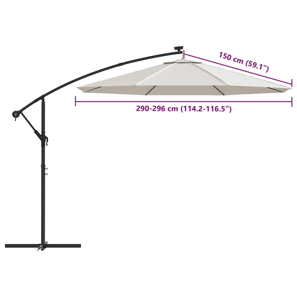 Pakaitinis audinys sodo skėčiui, smėlio baltas, 300cm Pakaitinis audinys sodo skėčiui, smėlio baltas, 300cm