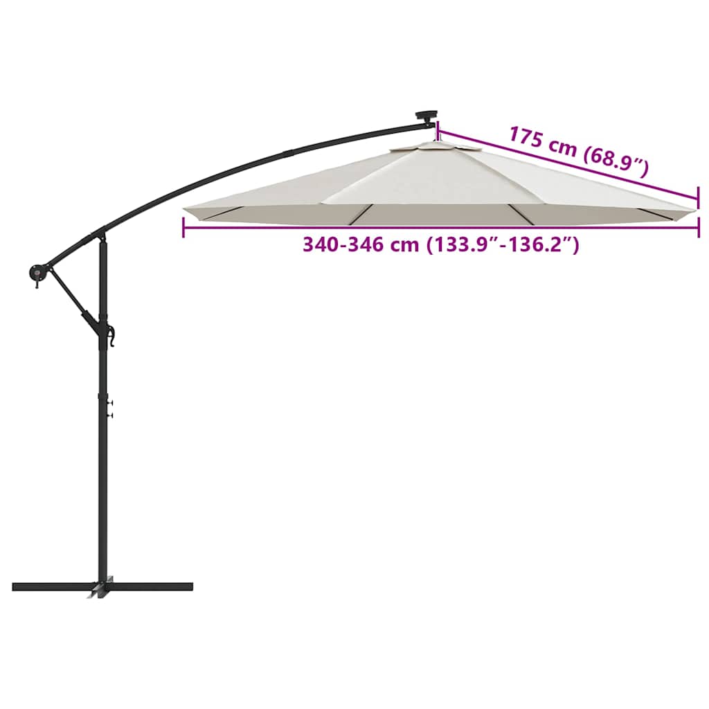 Pakaitinis audinys sodo skėčiui, smėlio baltas, 350cm Pakaitinis audinys sodo skėčiui, smėlio baltas, 350cm