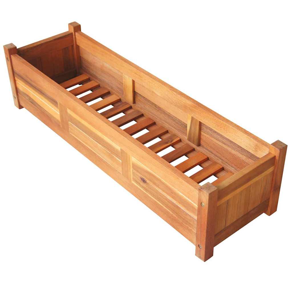 Aukšti sodo loveliai, 2vnt., 100x30x25cm, akacijos mediena Aukšti sodo loveliai, 2vnt., 100x30x25cm, akacijos mediena - Image 4