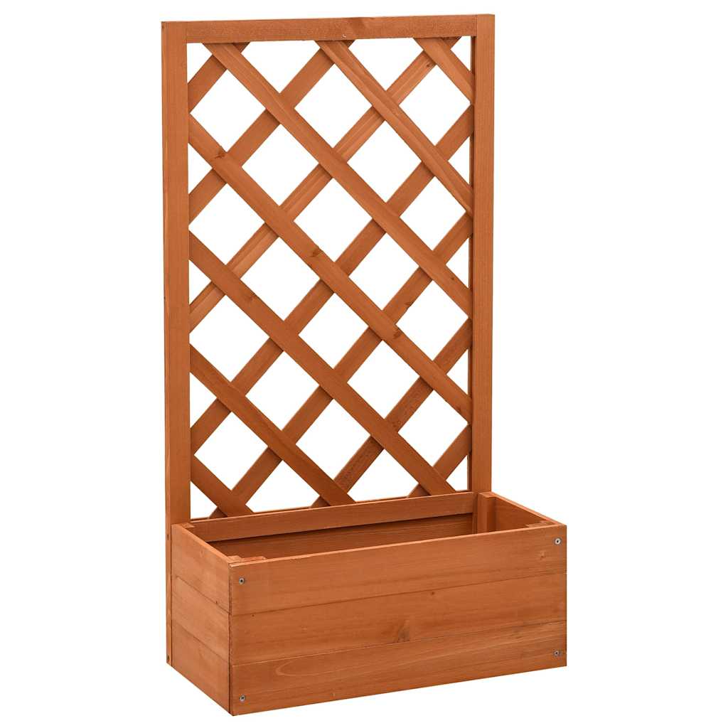 Sodo treliažas su loveliu, oranžinis, 50x25x90cm, eglės masyvas Sodo treliažas su loveliu, oranžinis, 50x25x90cm, eglės masyvas - Image 2